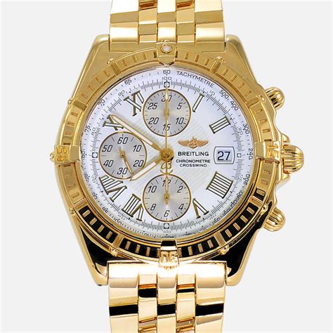 womens gold breitling watches|solid gold breitling watch.